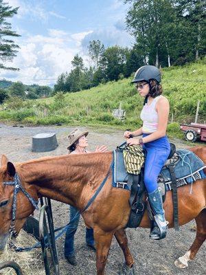 Great instructor reminds us to have a relaxing enjoyable ride.