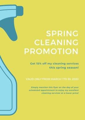 Spring cleaning promotion