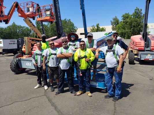 SW Avian Solutions crew training time for scissor lifts and boom lift certification.