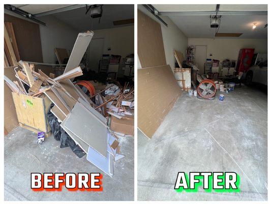 Before & After garage clean out