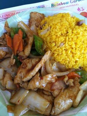 Hunan Chicken and Pork Fried Rice