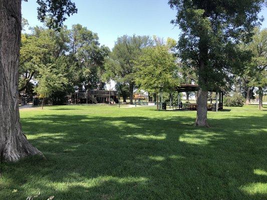 View from the street. Lots of shade.