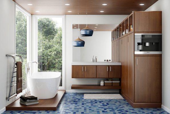 Professional Bathroom Design. Quality Plumbing fixtures and Cabinets