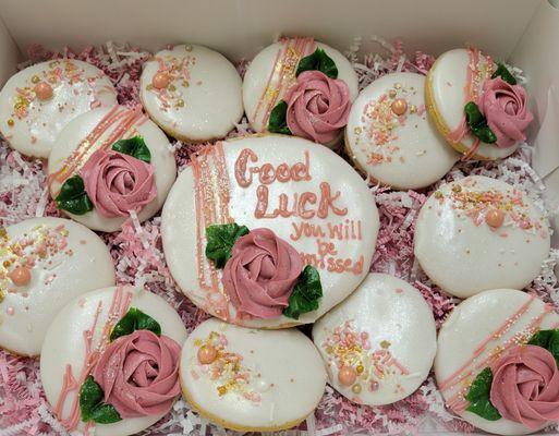 Farewell cookies for a coworkers last day!