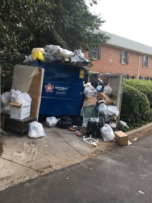 courtyard Townhomes trash daily - so why are we paying for trash pick up again? but our trash never get picked up