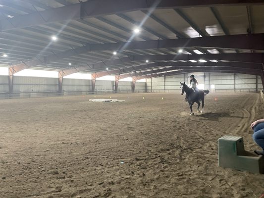 Riding and arena