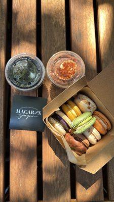 Easter tasting box + strawberry matcha macaron and TIRA-MAC-SUs (classic and cookies n creme)