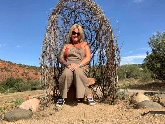 T on a woman's spiritual retreat in Angel Valley, outside of Sedona. (August 2018)