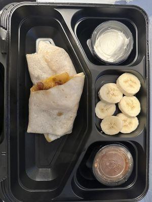 Breakfast burrito to-go