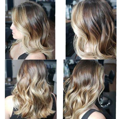 Balayage and baby lights by Kristin