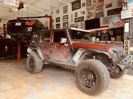 2009 Wrangler. Transmission work