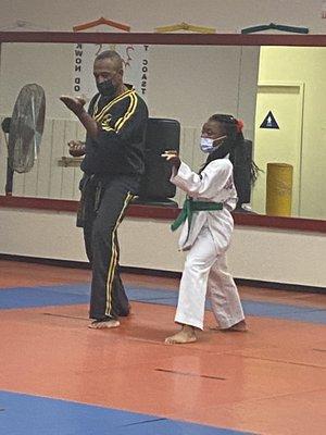 Green belt following the forms of the Master.