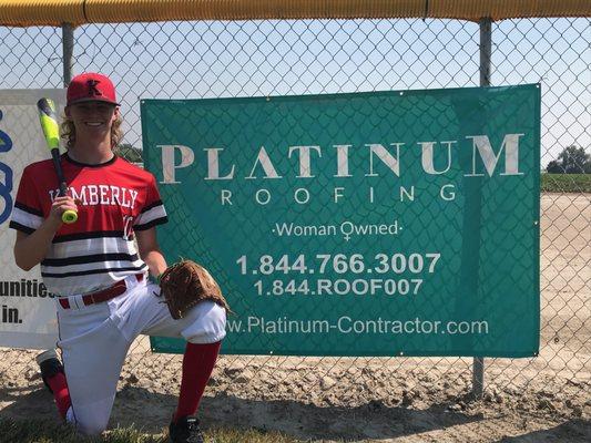 Platinum enjoys Sponsoring local sports such as this Kimberly, Idaho baseball team