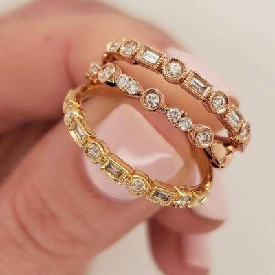 Diamond stackable bands