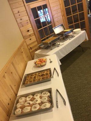 Breakfast buffet at BugBee Hive Resort