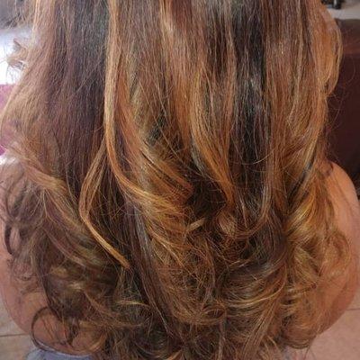 Balyage color melt