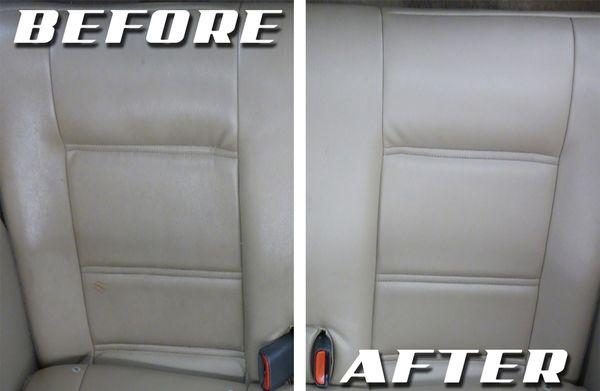 Leather seats cleaned & conditioned