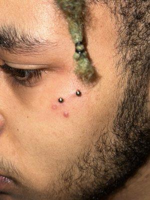 Anti-Eyebrow piercing by Saki