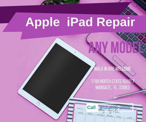 Cracked iPad or Tablet screen? We Repair all phones, tablets and even MacBook's and other laptops.