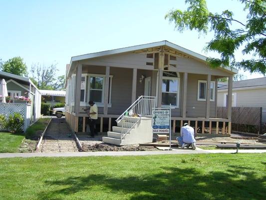 Photo of an incomplete new home going in a park in Petaluma