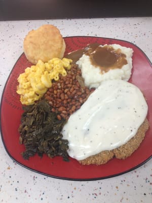 One of their meat and two specials! Country fried steak was delicious!