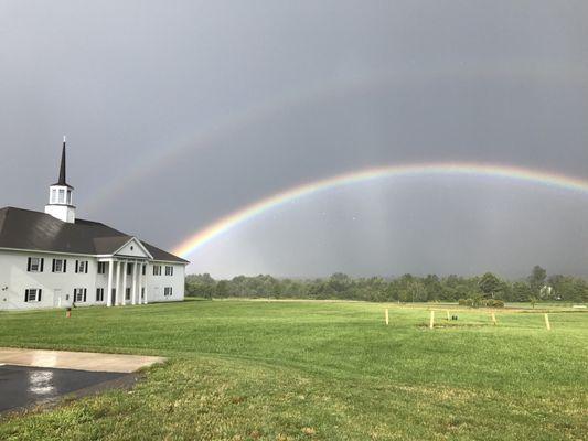 Trinity Baptist Church after a rainstorm