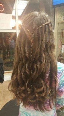 Cute waterfall braid