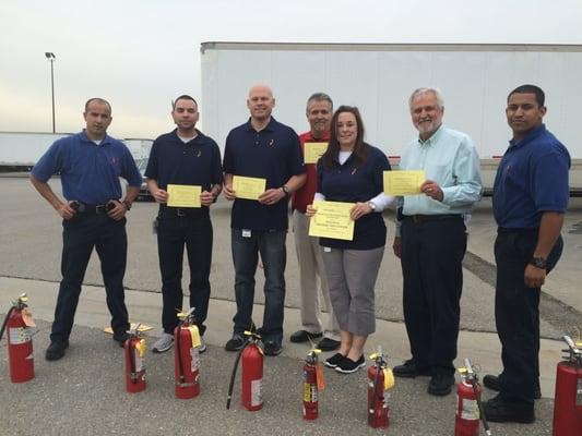 Employees at this warehouse are all now fire trained & certified!