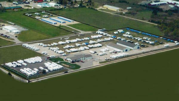 A big RV/Camper/Boat storage facility just off I-75.