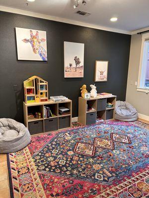 Play therapy happens every day in one of our play therapy rooms