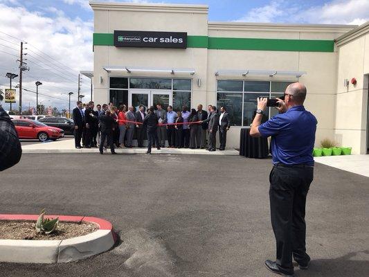 Enterprise Car Sales. Grand Opening & Ribbon Cutting with Riverside City Council members. 4-05-19