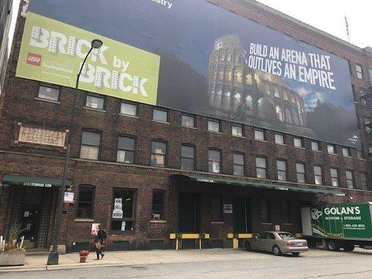 East Bank Storage on Ohio St Chicago. Front of Building Shot of Storage Facility Exterior