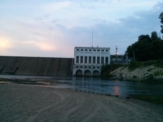 The main view from just about anywhere in the campground is this Zumbro dam. This is also where you fish and swim.