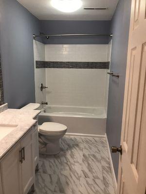 We fully remodeled this bathroom