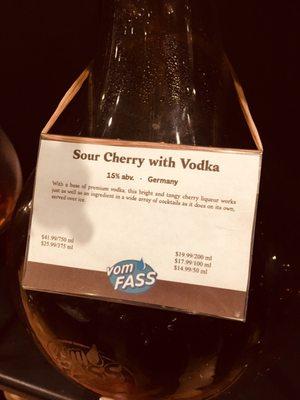 This sour cherry vodka is fantastic!