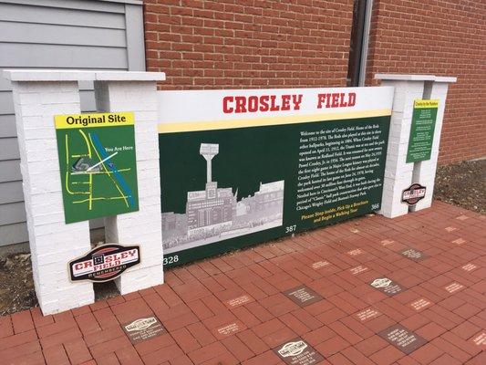 It is located on the site of the former Crosley Field.