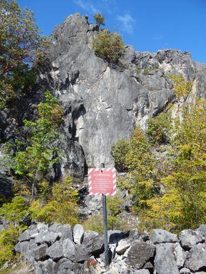 Beware of falling rocks.