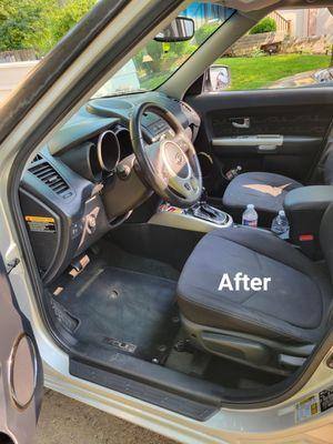 After shot of an interior detail on a 2015 Kia Soul