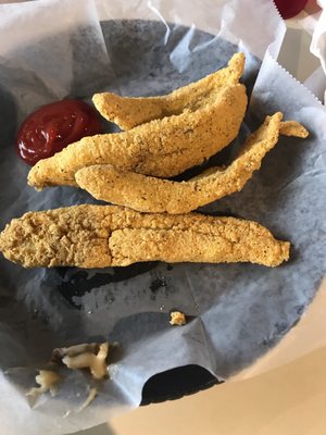 Catfish plate fried perfectly (2 sides off the plate)