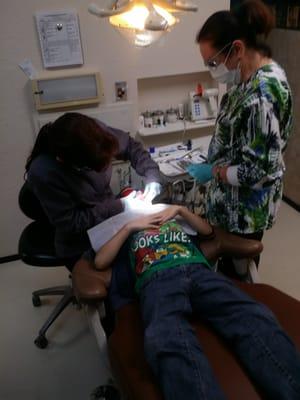 Getting last two fillings, and one sealant.