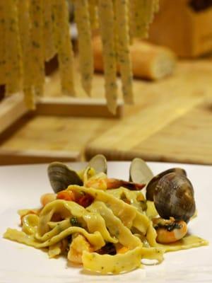 Scialatielli with Shrimp and Clams