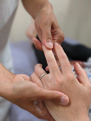 Hand Massage of Facial Treatment