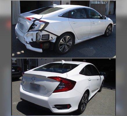 2016 Honda Civic before and after