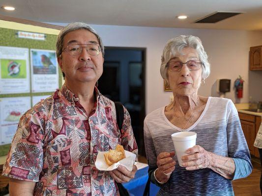 Coffee and snacks before/after worship