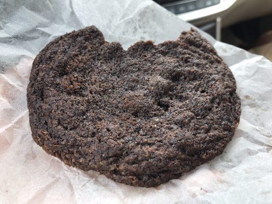 Chocolate cookie with a spicy afterkick