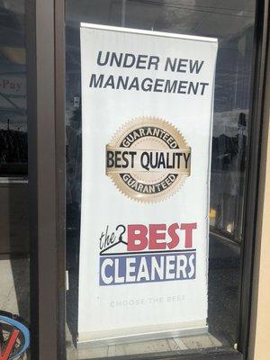 The Best Cleaners & Laundry is under new ownership/management and we are looking forward to providing you with our best quality service!