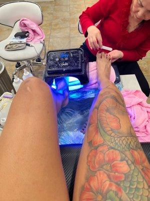 Worst pedicure I ever had hate I have to pay for this sh* .