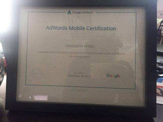 Google AdWords Mobile Certification