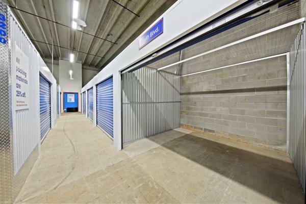 Inside of a unit at Morningstar Storage on South Boulevard