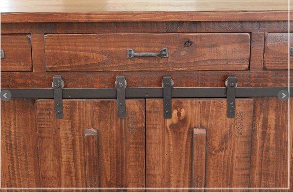 TV Console with sliding barn doors.